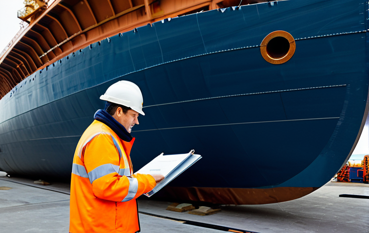 **

"A naval engineer in a modern shipyard, inspecting a section of a ship hull made from composite materials, fully clothed, appropriate attire, safe for work, perfect anatomy, natural proportions, professional photography, highlighting the lightweight and corrosion-resistant properties of the material, focus on innovation and sustainability, professional environment, family-friendly"

**